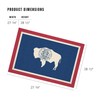 Lantern Press 1000 Piece Jigsaw Puzzle, Wyoming State Flag, Letterpress