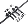 EaseLife 7.5FT Bypass Double Sliding Barn Door Hardware Kit,Single Track,