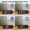 GuDoQi Projection Alarm Clock, Colorful LED Clock for Bedroom, Digital