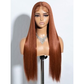 Joedir Long Straight Synthetic Lace Front Wig T Part lace Frontal Wigs for Women Long Silk Straight Natural Wig Heat Resistant Fiber 28 Inches
