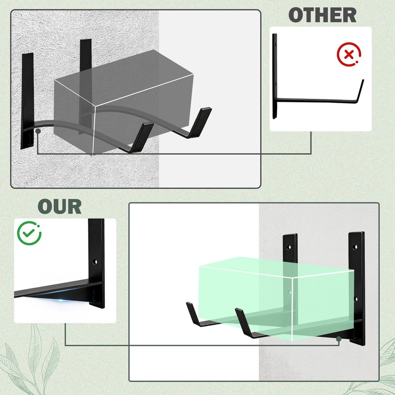 Thrivinest Window Box Brackets, 6 inch Flower Planter Box Brackets,
