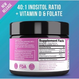 Opt Ify Myo Inositol & D-chiro 40:1 Folato Vitamina D 30 Servicios