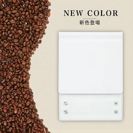 Litake Kitchen Scale, Coffee Scale, Digital Scale, 0.1 g Unit, 6.6 lbs (3 kg), Timer Function, Scale, Measuring Equipment, Baking Making, Bread Making, Waterproof, White