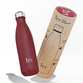 IZY Water Bottle x Originals - Thermos Flask 500 ml - Water Bottle for Adults - Double-Walled Thermos Flask for Hot and Cold Drinks (Powder Coated Red)