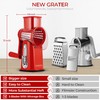 SUSTEAS Rotary Cheese Grater with Handle - Vegetable Shredder with