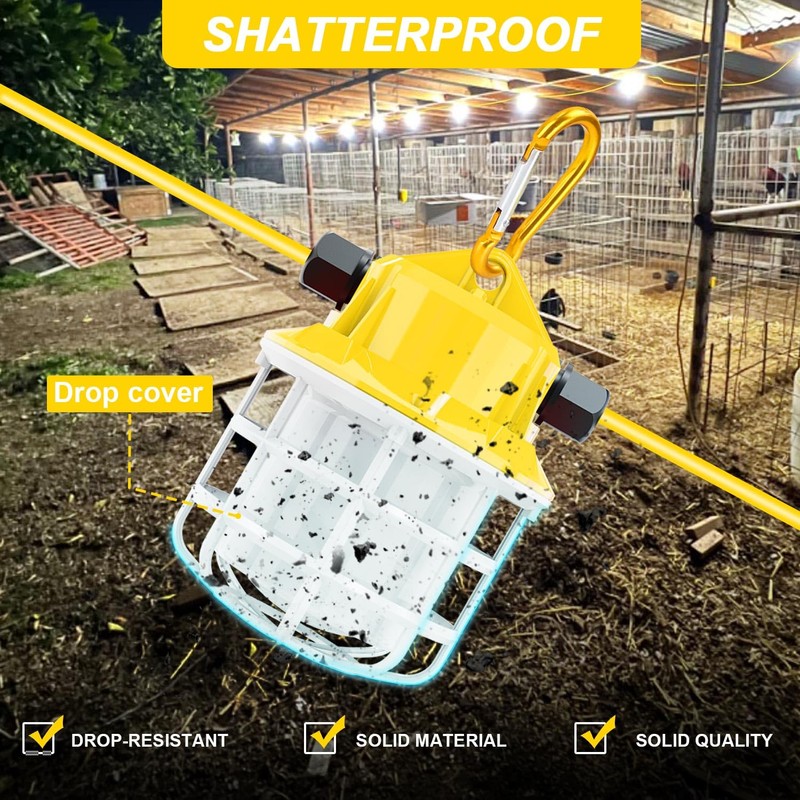 RIUVAO 50FT Led String Work Light 75W 7500LM Waterproof Construction