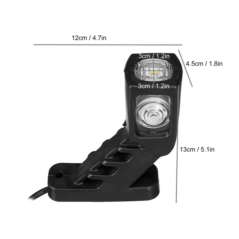 10‑30V Car Truck Trailer 3 Sides 4LED Side Marker Lights