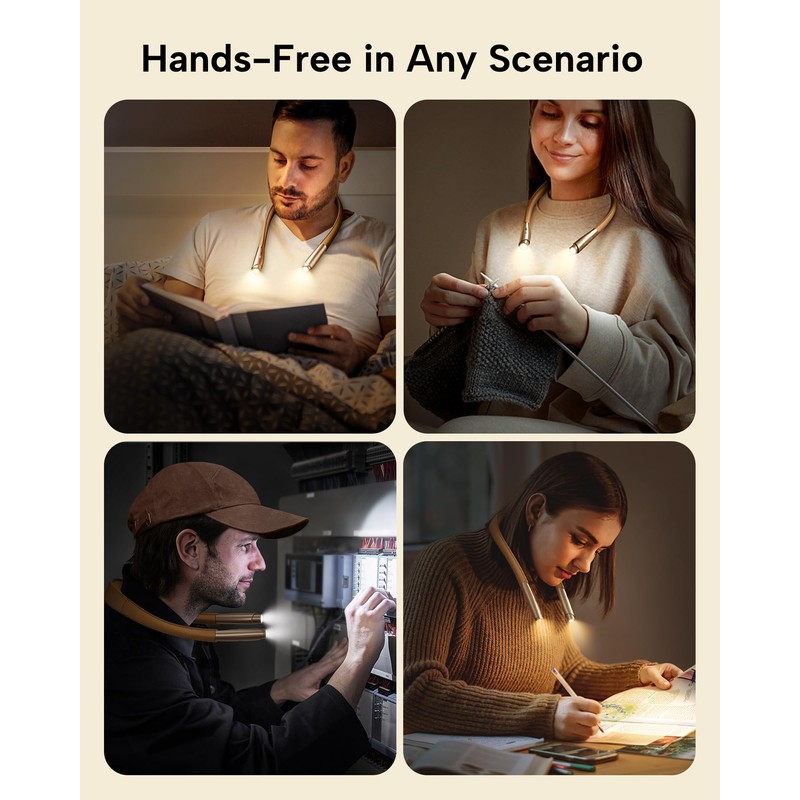 enclize LED Neck Reading Light, Book Light for Reading in