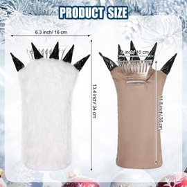 Lanties 2 Pcs Ice Scraper with Glove Car Windshield Scraper Thickened Warm and Waterproof Snow Scraper for Car Cleaning Scraper for Mitt Quickly Scrape and Remove Snow