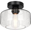 Industrial Semi Flush Mount Ceiling Light, 800 Lumen LED Bulb