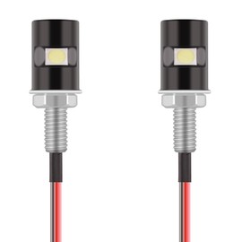 Kinstecks [Upgraded Version 2PCS License Plate Light 5050 SMD LED Bulb Screw Bolt LED Waterproof Number Plate Light for Car Motorcycle Motorbike Truck RV ATV-Cool White