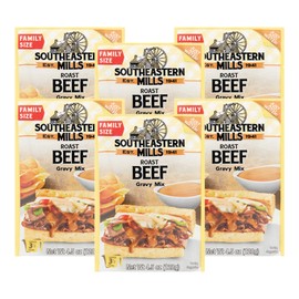 Southeastern Mills Gravy Mix, Roast Beef Gravy Mix, Custom Blend of Spices & Seasonings, Makes 3 ½ Cups of Gravy, Just Add Water 4.5 Ounce (Pack of 6)