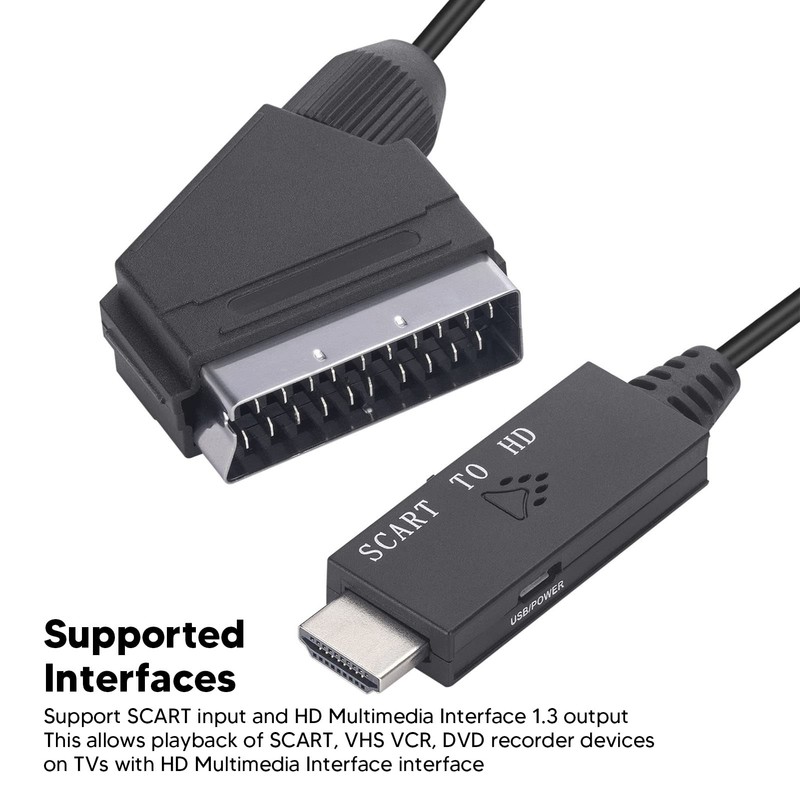 SCART to HD Multimedia Interface Converter, HD 1080P Video Adapter