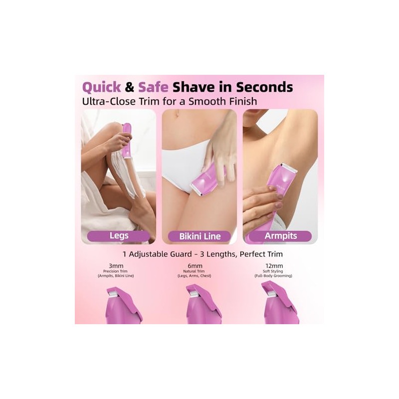 VIKICON Lady Shavers for Women, Bikini Shaver for Pubic Hair