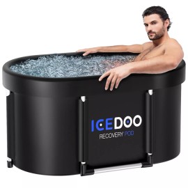 Susbie Upgrade XL 129 Gal Large Oval Ice Bath Tub for AthletesMultip
