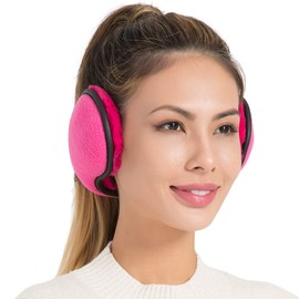TALONITE Winter Ear Muffs for Men & Women - Foldable Fleece Ear Warmers - Pefer for Outdoor Skiing - Behind the Head Earmuffs