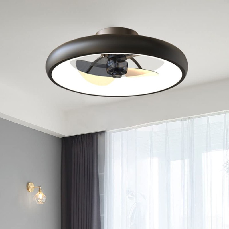 CIKASS Ceiling Fan with Lights Dimmable LED Reversible Blades Timing