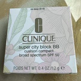 Clinique Super City Block BB Cushion Compact Broad Spectrum SPF 50, deep, 0.4OZ