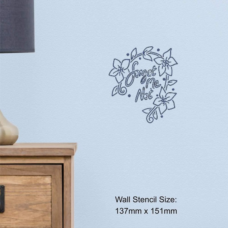 A5 'Forget Me Not' Wall Stencil/Template (WS00012335)