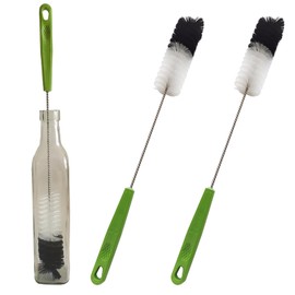 2 Pack 16" Water Bottle Brush for Cleaning, Dokpod Long Handle Bottle Cleaner Brush, Narrow Bottle Scrubber Brush, Hummingbird Feeder Cleaning Brushes, Cup Cleaner Brush, Meat Grinder Brush, for Pipe