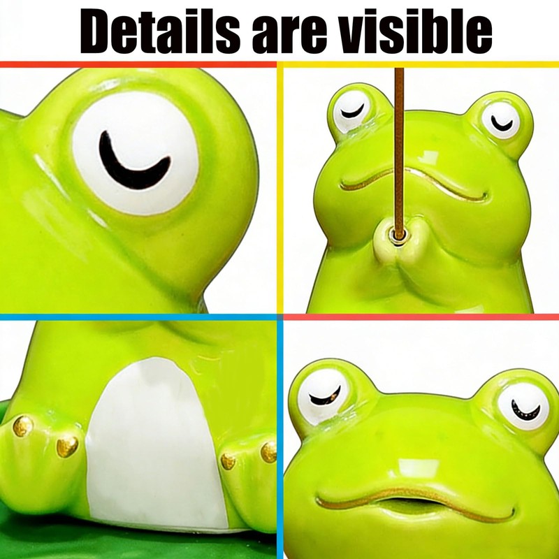 Quiet Prayer Frog Short Stick Incense Burner(for Sticks up to