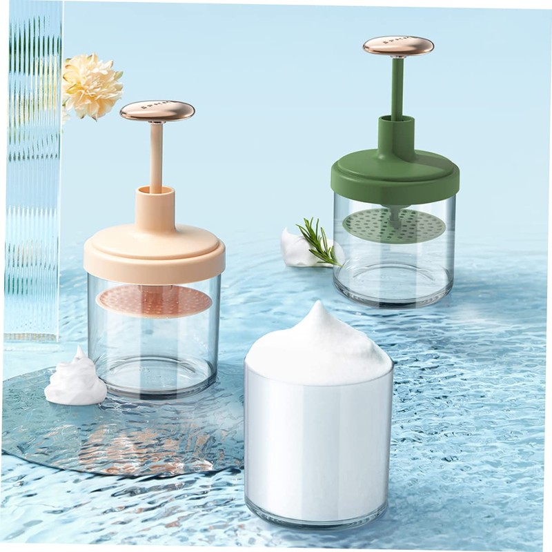 Housoutil 2pcs Convenient Face Wash Foaming Tool Portable Bubbler Bottle