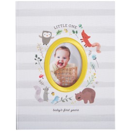 C.R. Gibson B2-24546 Little One Woodland Gender Neutral Baby Memory Book, 8.75" W x 11.3" L with 64 Pages, Multicolor