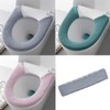 Gukasxi 3 pcs Soft Thicker Toilet Seat Warmer Cover, Button