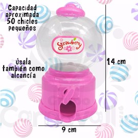 Grupo Carnavallia Mini Chiclera Bola Maquina Dispensadora Alcancía 15cm