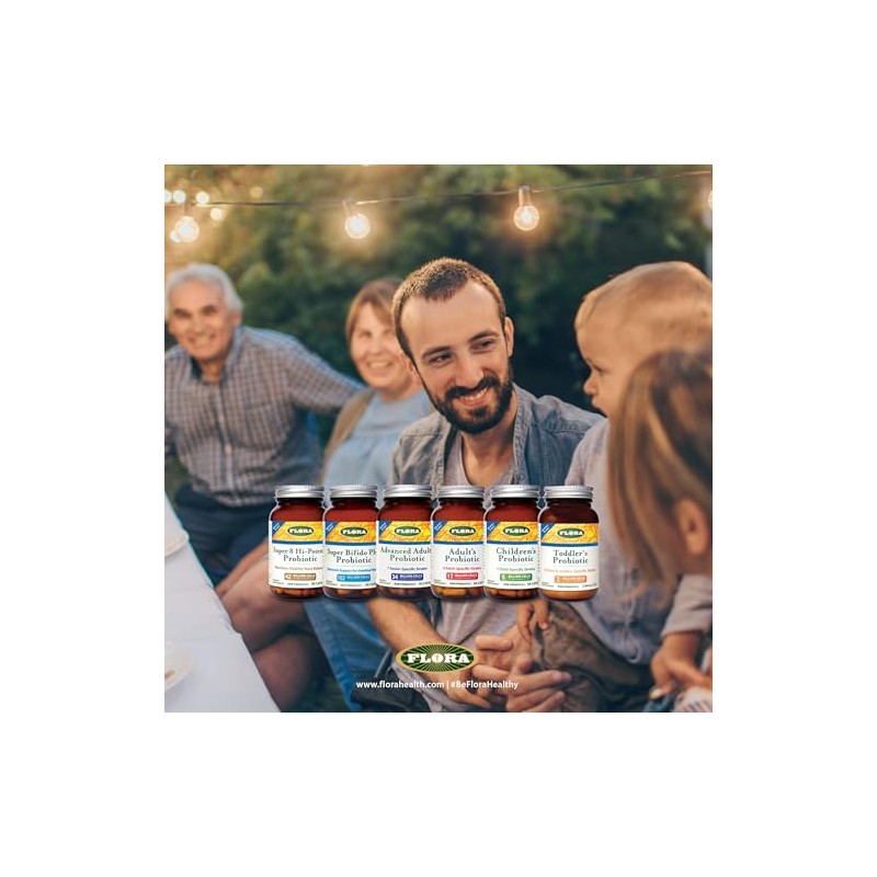 Flora Adult's Probiotic - Vegetarian Daily Probiotic for Gut &