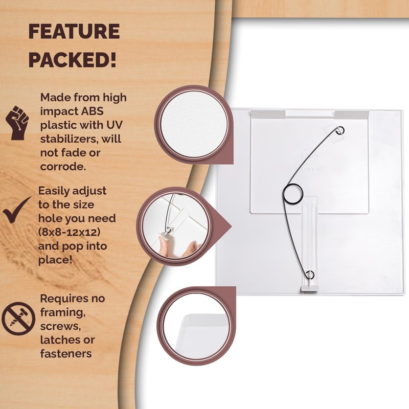 Morvat Adjustable Spring Access Panel 12"x12" Inches, for Drywall, Ceiling,