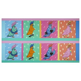 FreeSpirit Summer Birds Birds of a Feather 24" Panel Multi, Fabric by The Yard