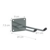 Relaxdays Wall Hook, 24 cm Long, Double Hook Wall, Tool
