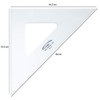 Graphoplex Set Square 45 ° 3 Straight Edges Transparent 26