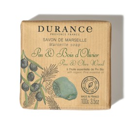 Durance Solid Marseille Soap With Organic Pine Essential Oil 100g – Enriched With Olive Oil & Red Rice Extract – Paraben-Free Solid Soap For All Skin Types