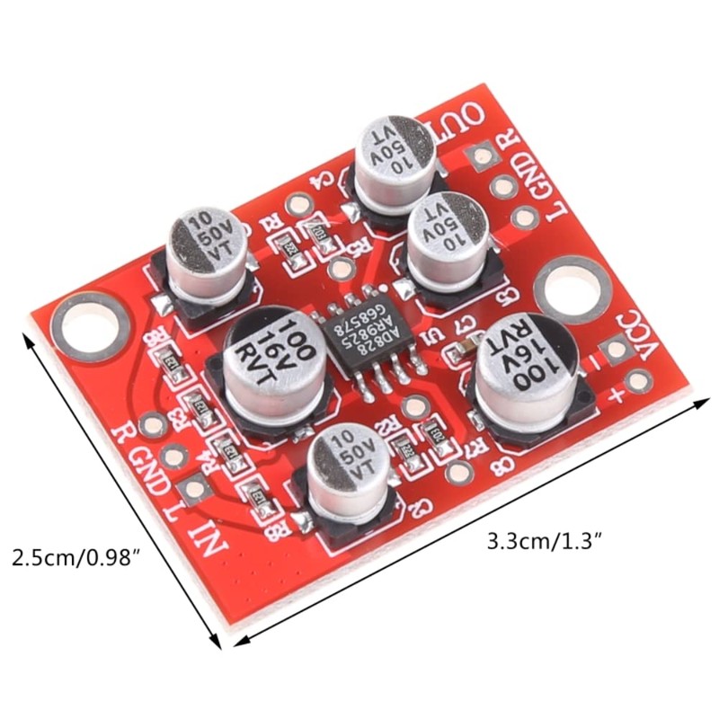 Fasizi AD828 DC 5V-15V 6V 12V OP PREAMP BOARD