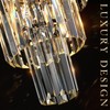 Black Crystal Pendant Light for Kitchen Island,Mini Crystal Chandeliers Modern