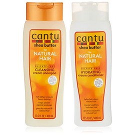 Cantu Shea Butter Cleansing Shampoo + Hydrating Conditioner 13.5 Fl Oz (Pack of 2)