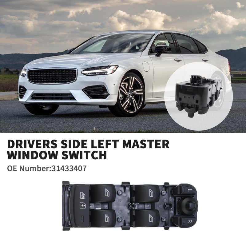 Bomunik Drivers Side Left Master Window Switch 2016-2023 for Volvo
