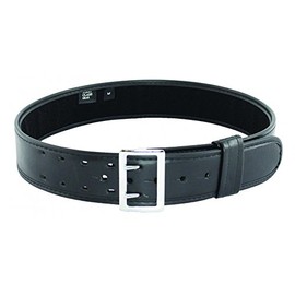 First Class Police, Sheriff, and Security 2¼" Plain Leather Duty Belt (Silver, 36)