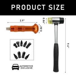 Yourkar - Juego de herramientas de reparación de abolladuras, herramientas de reparación de abolladuras sin pintura para reparación de abolladuras de automóvil, kits de herramientas de reparación de