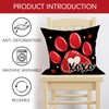 Fjfz Valentines Day Dog Paw Print Decorative Throw Pillow Covers