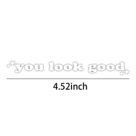 2Pcs You Look Good Car Mirror Decal for Car Rear View Mirror Stickers for Women Men 4" Funny Christmas Car Decorations for Car Windows Stickers for Cars Mental Health Positive Affirmations Car Decals