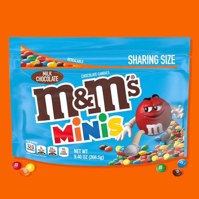 M&M'S Minis Milk Chocolate Candy, Sharing Size, 9.4 oz Resealable