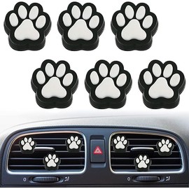 6 Pcs Dog Paw Air Vent Clips, Cute Dog Cat Print Car Air Fresheners Vent Clips Funny Car Decoration Interior Decor Accessories for Women Men