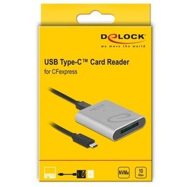 Delock USB Type-C™ Card Reader in Aluminium Housing for CFexpress Memory Cards