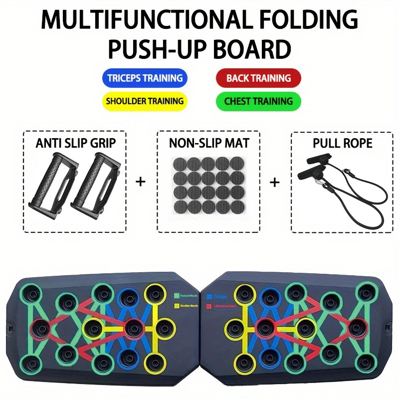 Push-Up Board Set for Strength Training – Foldable Fitness Board