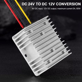 DC-DC Buck Converter, 20-60V to 12V 10 A DC Power Converter, Waterproof Step-Down Converter, DC Voltage Regulator Module for Screens, Fans, Vehicles, Robots, Photovoltaic Panels, CNC Machines