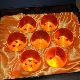 CXU Collectible Large Crystal Acrylic Glass 7 Stars Balls, 7 Pcs with Gift Box, 76MM (3 in) in Diameter