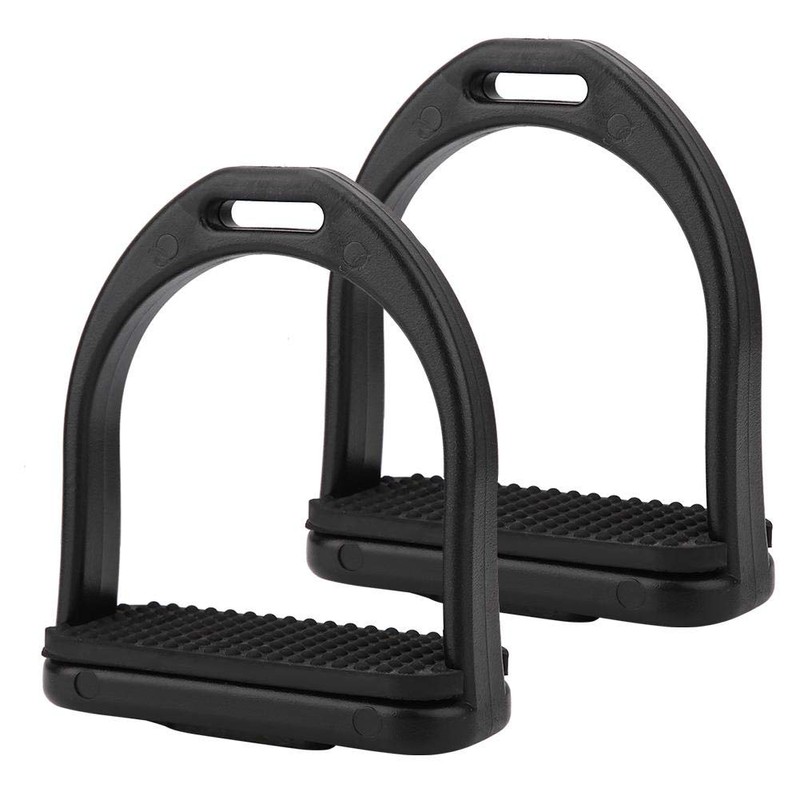 Horse Stirrup-1 Pair Black High Strength Horse Stirrup Durable Quality